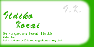 ildiko korai business card
